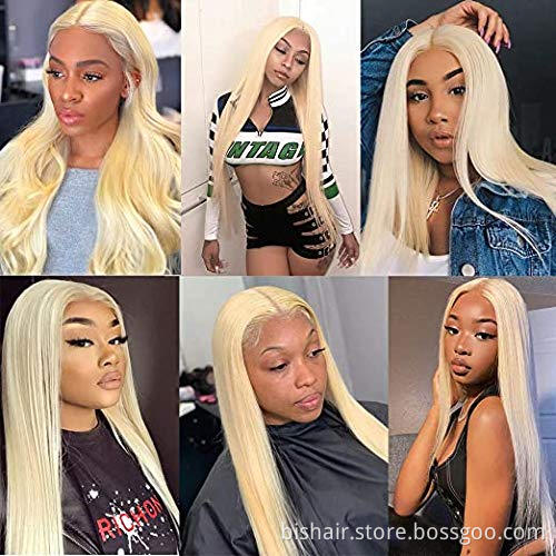 Wholesale Price 613 Front Lace Wig Real Human Hair 13x4 Real Length Blond Real Human Hair Wig 180% Density Brazilian Real Hair